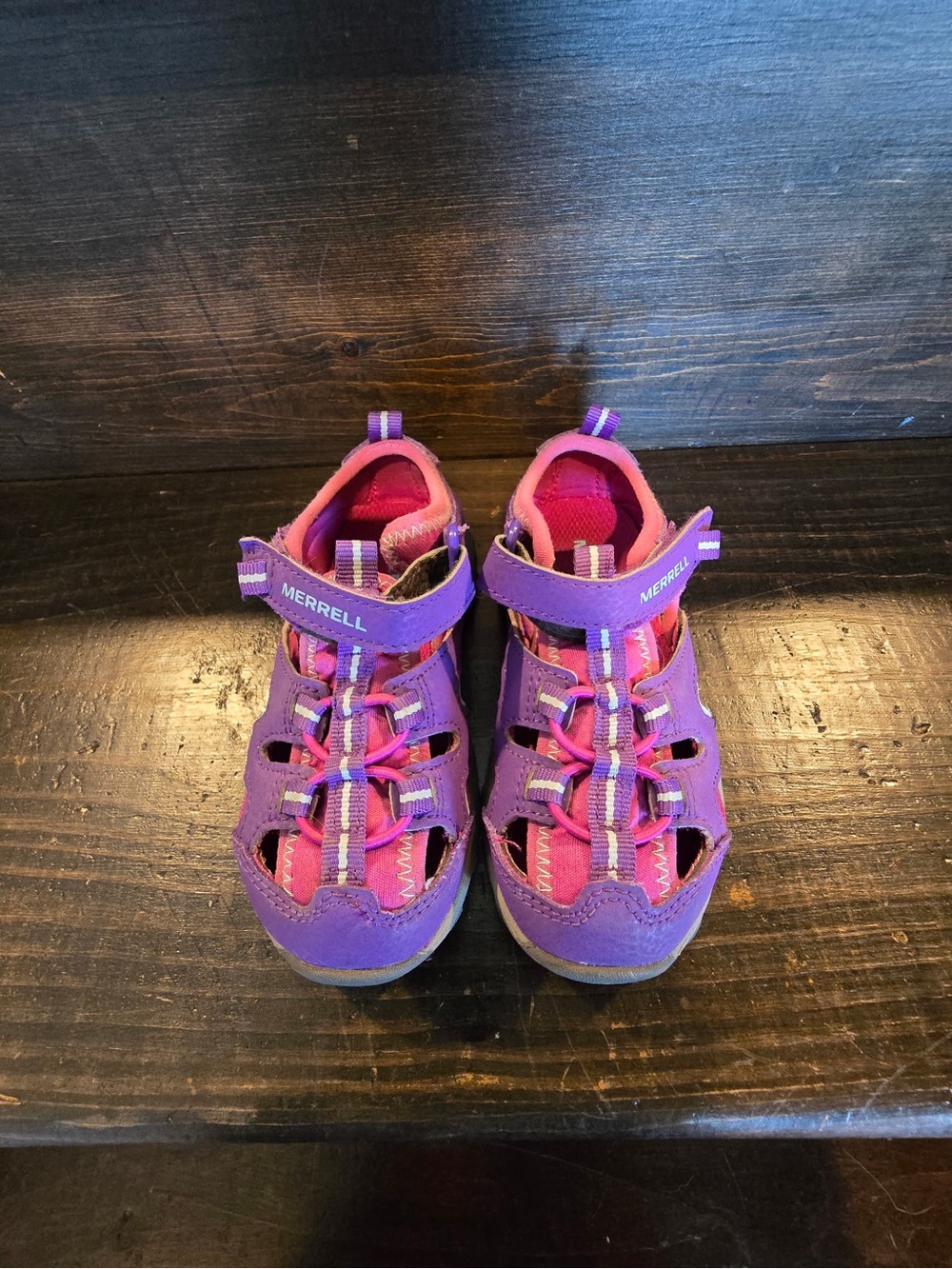 Merrell Kids Purple and Pink Closed-Toe Sandals